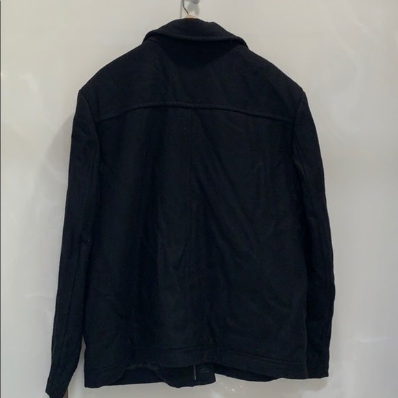 Black Wool Zip and Button Jacket - Picture 2 of 6